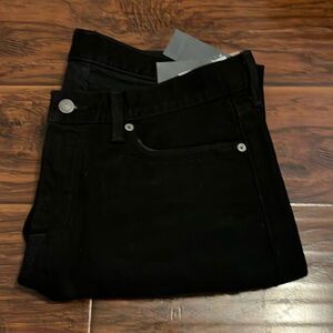 Abercrombie & Fitch Black Rustin Athletic Slim Distressed Ripped Jeans Modern